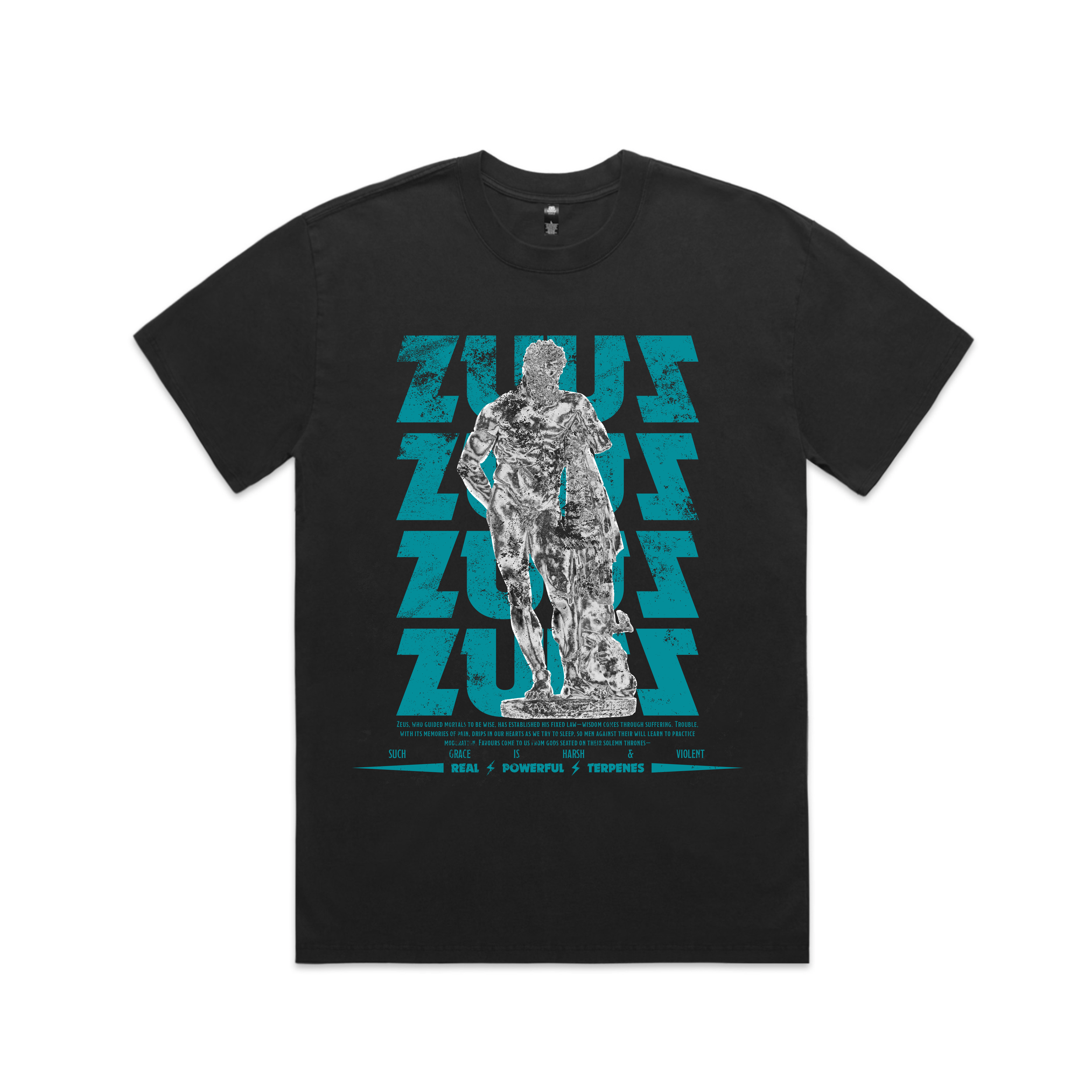 ZUUZ Gothic Black and Blue Premium T-Shirt - 100% Cotton